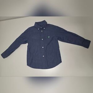 Chaps Boys XXS 4/5 Blue Long Sleeve Button Up Collared Top